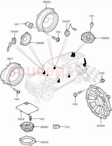 Speakers Premium Audio 1280 W V Fromca000001 Parts For Land Rover