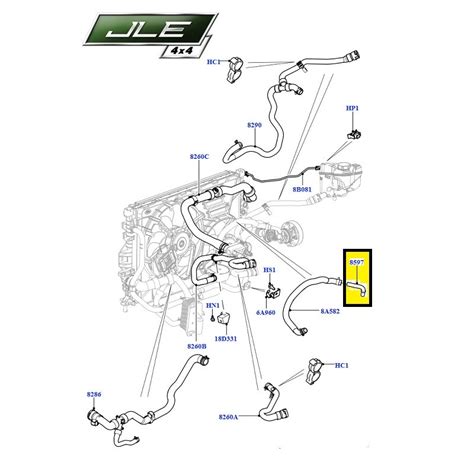 Tuyau connexion pompe à eau Discovery Sport Freelander 2 Range Rover Evoque