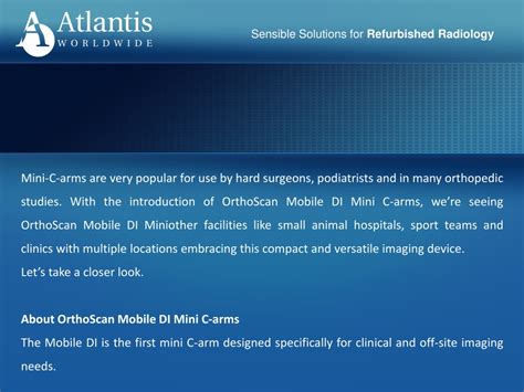 PPT Orthoscan Mobile DI Mini C Arm Is A Popular Choice PowerPoint