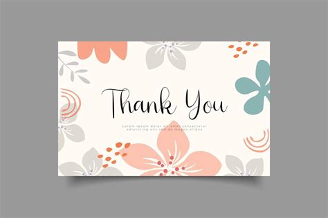 thank you card template design 17299654 Vector Art at Vecteezy