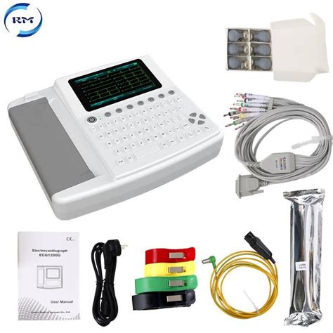 7 Inch High Resolution Color Touch Screen 12 Channel ECG Machine For