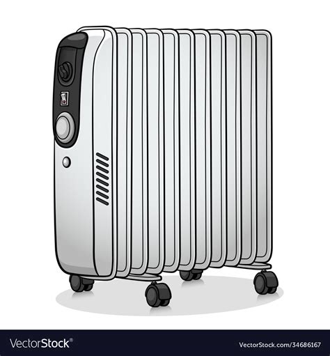 Electric Radiator Cartoon Design Royalty Free Vector Image