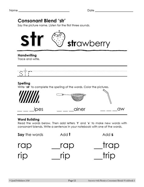 Three Letter Consonant Blends