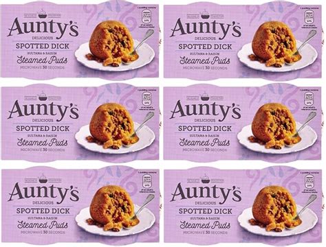 Auntys Spotted Dick Steamed Pudding 6 Pk X 220g Amazon Ca Grocery