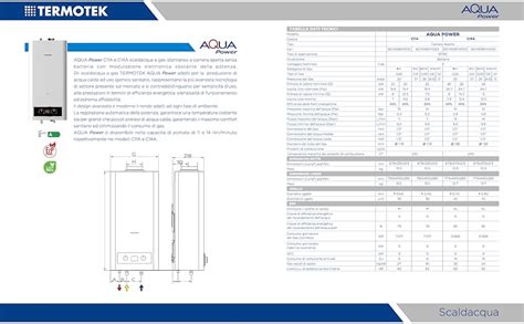 TERMOTEK AQUAPOWER C11A SCALDABAGNO A GAS CAMERA APERTA 11 LITRI A