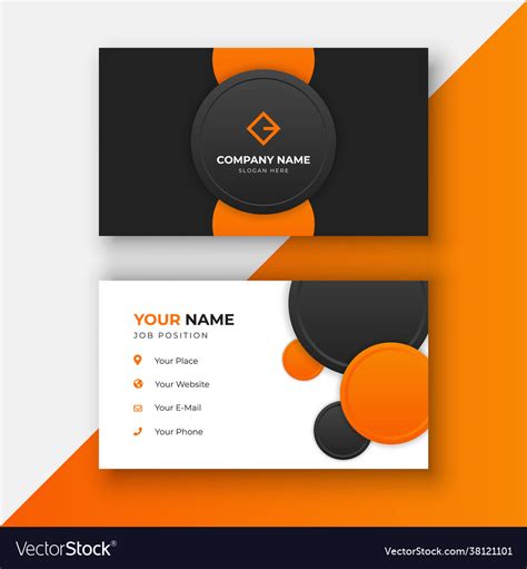 Print business card template Royalty Free Vector Image