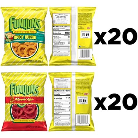 Snapklik Funyuns Spicy Queso And Flamin Hot Onion Flavored Rings 2 Flavor Variety Pack 0