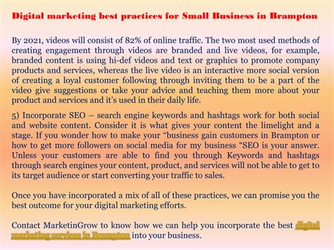 PPT Digital Marketing Best Practices For Small Business In Brampton