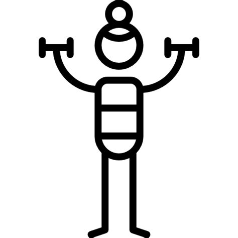 Fitness Puppet Characters Lineal Icon