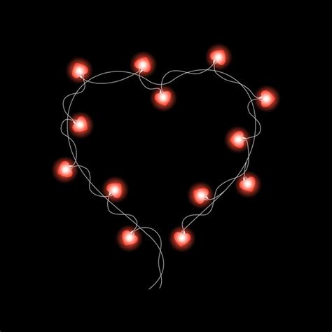 Premium Vector Heart Shaped Light Decoration