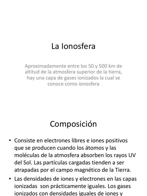 La Ionosfera Pdf Ionosfera Polarización Ondas