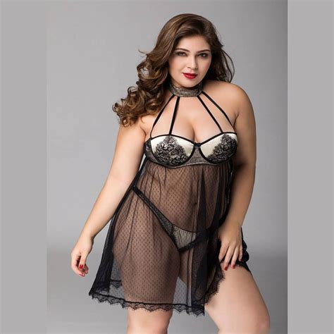 Nuisette Noir Creme Dentelle Sexy Lingerie Robe