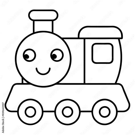 Train Coloring Page Train Illustration Locomotive Steam Engine