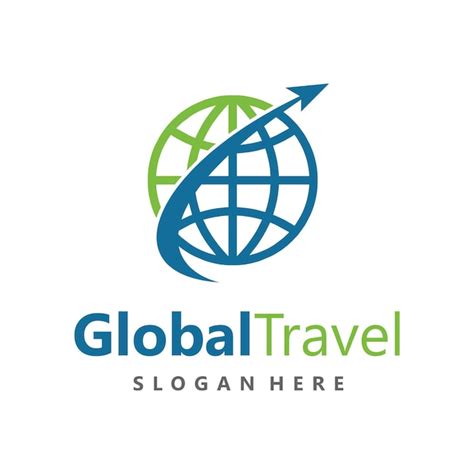 Premium Vector | Global travel logo design vector template