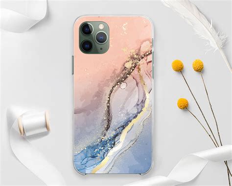 Rose Gold Marble Iphone 12 Mini Tpu Cover Iphone 11 Pro Max Etsy