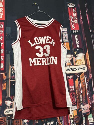 Kobe Bryant 33 Lower Merion High School Retro Red Embroidered Jersey Medium Ebay