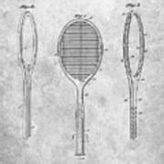 Pp Slate Vintage Tennis Racket Patent Poster Digital Art By Cole