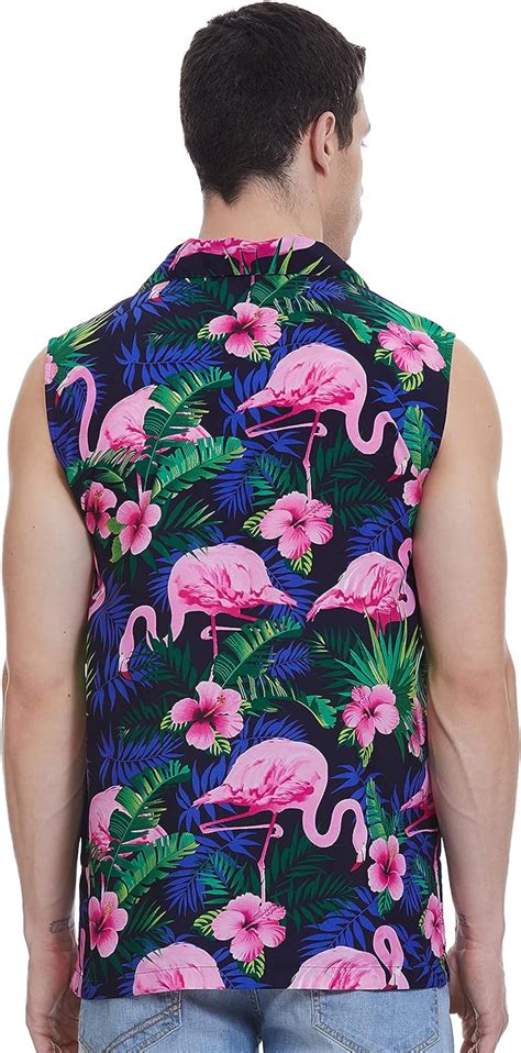 Stylore Mens Hawaiian Shirt Button Down Short Sleeves Flamingo Review