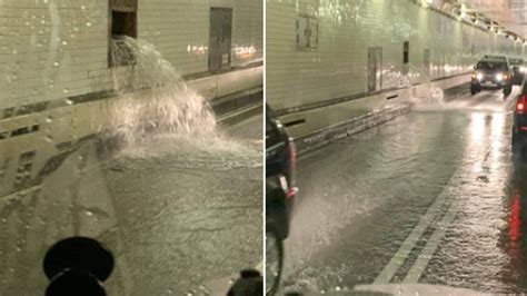 Construction test briefly causes flooding inside Harbor Tunnel