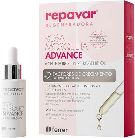 Repavar Aceite Puro De Rosa Mosqueta Con Factores De Crecimiento