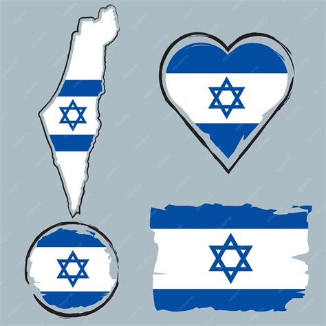 Premium Vector Israel Design Flag Set Travel International