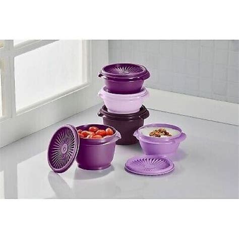 Tupperware Servalier Bowls Pc Set New Shades Of Purple Oz Oz Ebay