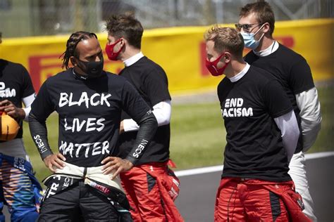 Hamilton Zag Vettel Vanaf Black Lives Matter Moment Opstaan Hij Kroop