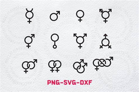 Gender Symbols Bundle Gender Symbols Svg Transgender Pride Etsy