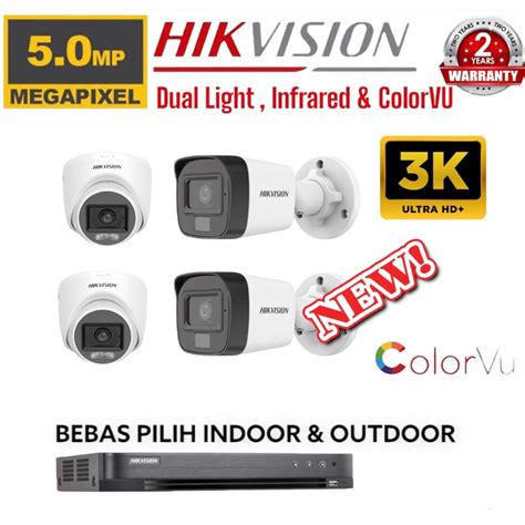 Jual Promo Paket Kamera Cctv Hikvision Camera Mp Dual Light Colorvu