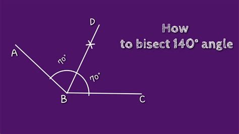 How To Bisect Or Divide 140° Angle Using Protractor And Compass