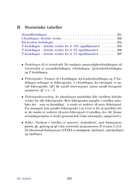 Statistiske Tabeller Pdf B Statistiske Tabeller Normalfordelingen