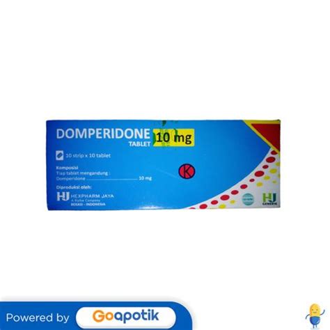 Jual DOMPERIDONE HEXPHARM 10 MG BOX 100 TABLET Shopee Indonesia