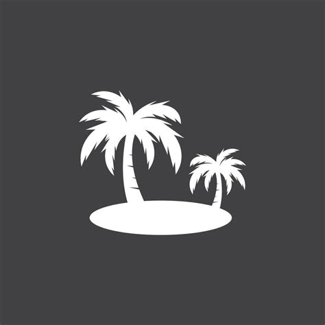 Palm Coconut Tree Logo Icon Silhouette Vector Art At Vecteezy