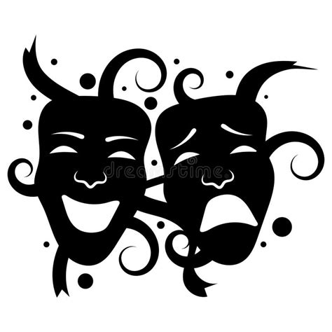 Theatre Comedy Tragedy Masks Stock Illustrations 1175 Theatre Comedy