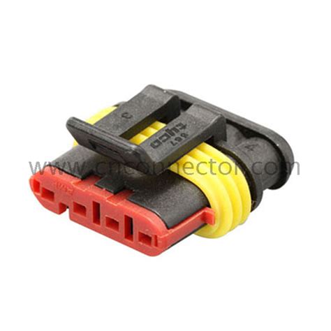 4 Pin Female Waterproof Pa66 Gf15 Sensor Connector 368162 1 Yueqing Jinhai Autoparts Co Ltd