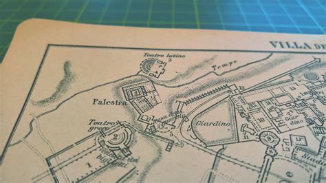 1901 Vintage Map of the Hadrian's Villa