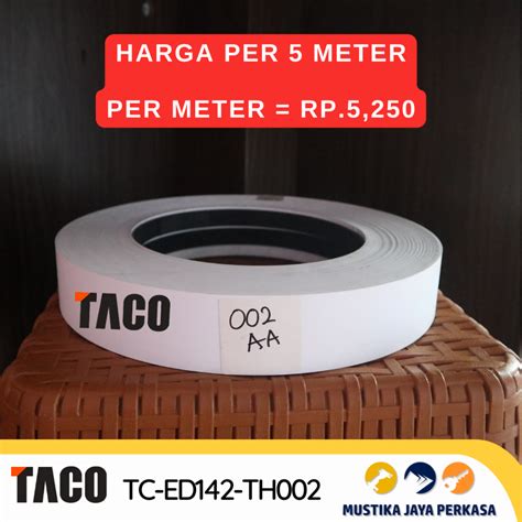 Jual Per Meter Edging Hpl Taco Th Aa Mm X Putih Doff Bukan