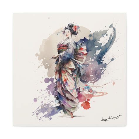 Geisha 12 KANACHISA Artist Signed Original Art On Canvas Japanese