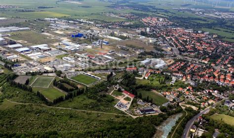 Wolfen von oben Werksgelände des Chemieproduzenten Chemiepark