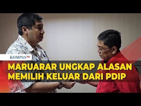 Maruarar Sirait Ungkap Alasan Dirinya Memilih Keluar Dari PDI