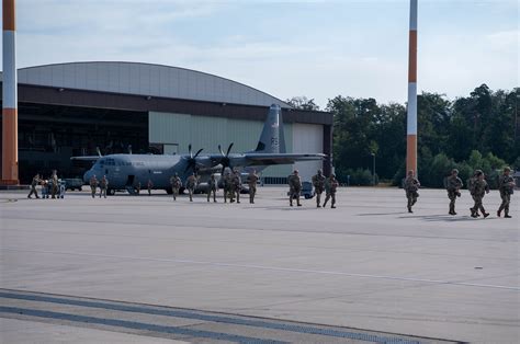 NATO Interfly And Joint Airborne Training Take Place At RAB Ramstein