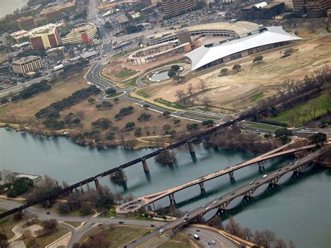 Austin Palmer Events Center Aerial View | A train