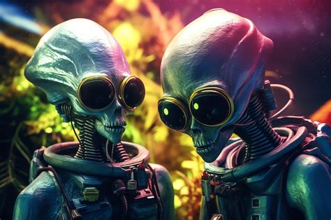 Premium Ai Image Alien And Human Astronauts On A Joint Space Mission