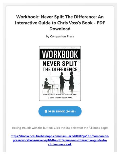 Ebook Workbook Never Split The Difference An Interactive Guide To