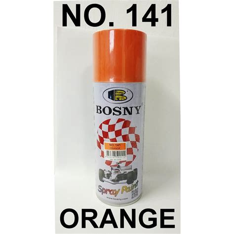 BOSNY SPRAY PAINT NO 141 ORANGE 300 GRAMS PER CAN QUICK DRYING