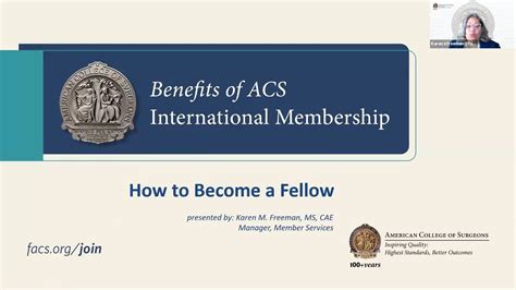 Acs Webinar Benefits Of Acs International Membership Youtube