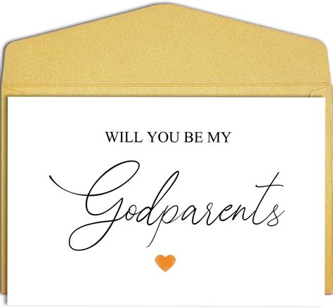 Will You Be My Godparents Card Godparent Proposal Card Will You Be My