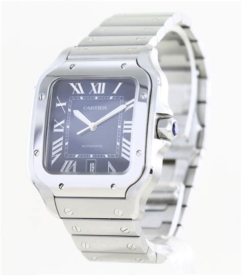 Cartier Santos Blue Dial Roosevelt Or