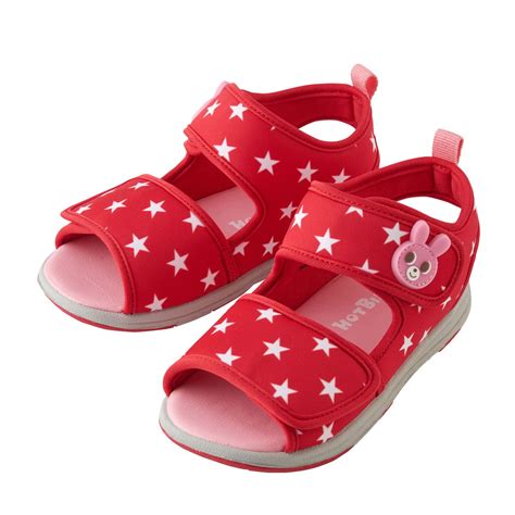 HOT BISCUITS ミキハウス ジャージ素材サンダル 靴 くつ アウトレット 赤 マルチカラー 14 15 16 17 18 19 ホットビスケッツ ミキハウスホットビスケッツ公式店