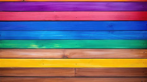 Vibrant Rainbow Colored Wooden Wall Texture Background, Wood Panel ...